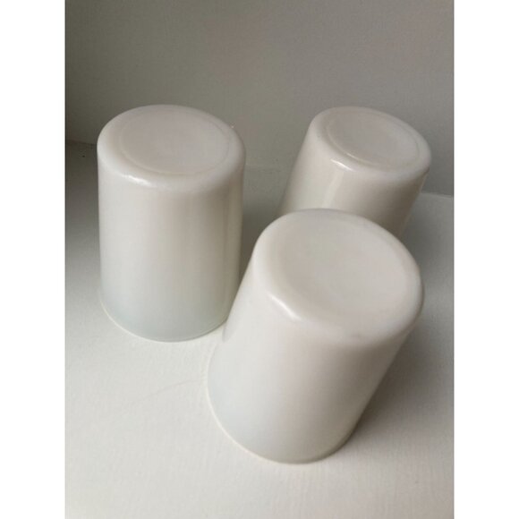 3 Vintage Hazel Atlas 3.5" Translucent White Milk Glass Juice Tumblers - Picture 9 of 10